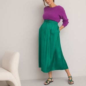 Zwangerschapsrok, midi lengte LA REDOUTE COLLECTIONS. Polyester materiaal. Maten 40 FR - 38 EU. Groen kleur