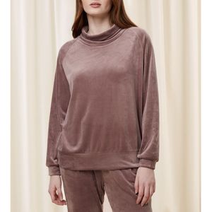 Sweater in fluweel homewear Cozy Comfort TRIUMPH. Viscose materiaal. Maten 42 FR - 40 EU. Beige kleur
