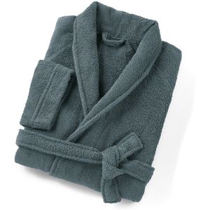 Badjas in badstof, sjaalkraag, 450g/m², Haxel