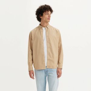 Recht oxford hemd LEVI'S. Katoen materiaal. Maten XL. Beige kleur