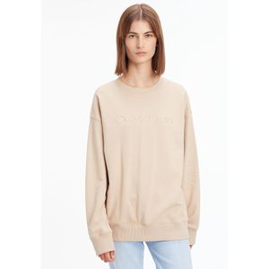 Sweater met ronde hals CALVIN KLEIN. Katoen materiaal. Maten L. Beige kleur