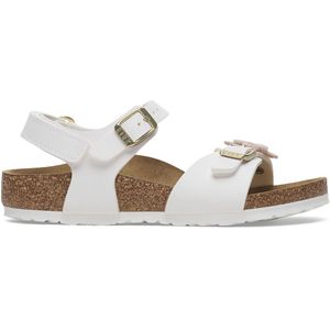 BIRKENSTOCK - Rio Kids Flower - Sandalen - Wit - Synthetisch Materiaal