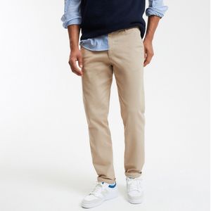 Chino slim broek LA REDOUTE COLLECTIONS. Katoen materiaal. Maten 44 FR - 48 EU. Beige kleur