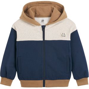 Zip-up hoodie in molton LA REDOUTE COLLECTIONS. Geruwd molton materiaal. Maten 18 mnd - 81 cm. Multicolor kleur