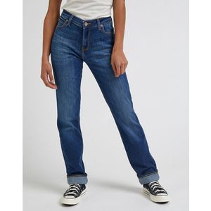 Rechte jeans Marion Straight, standaard taille LEE. Denim materiaal. Maten Maat 27 (US) - Lengte 31. Blauw kleur