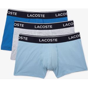 Set van 3 boxershorts LACOSTE. Katoen materiaal. Maten XXL. Blauw kleur