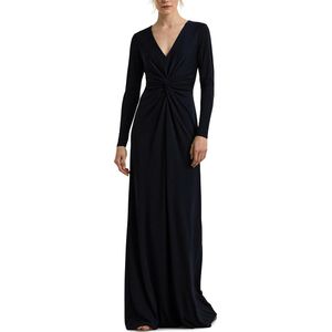 Lange cocktailjurk NADIRA LAUREN RALPH LAUREN. Polyester materiaal. Maten 40 FR - 38 EU. Blauw kleur