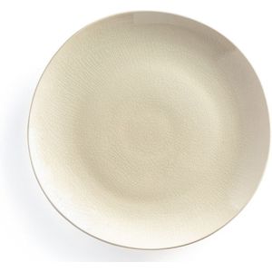Set van 4 platte borden met gebarsten effect, Gogain LA REDOUTE INTERIEURS. Keramiek materiaal. Maten één maat. Beige kleur