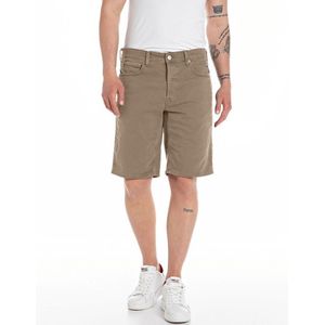 Rechte short Grover REPLAY. Katoen materiaal. Maten 32 (US) - 46 (EU). Beige kleur