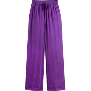 Wijde broek LA REDOUTE COLLECTIONS. Polyester materiaal. Maten 36 FR - 34 EU. Violet kleur