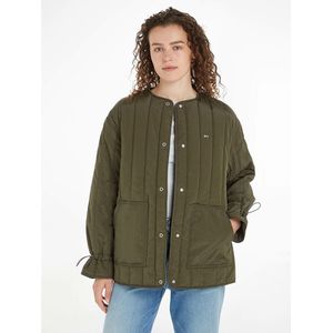 TOMMY JEANS - Gematelasseerd Jasje - Kaki - Nylon/Polyamide