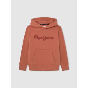 Hoodie PEPE JEANS. Katoen materiaal. Maten 12 jaar - 150 cm. Kastanje kleur