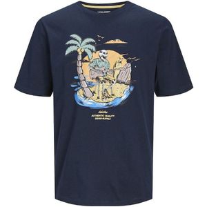 T-shirt met korte mouwen JACK & JONES JUNIOR. Katoen materiaal. Maten 16 jaar - 174 cm. Blauw kleur