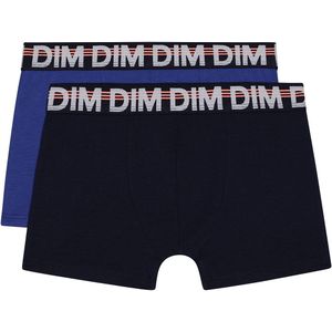 Set van 2 boxershorts DIM. Katoen materiaal. Maten 10 jaar - 138 cm. Blauw kleur
