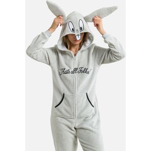 Zachte onesie Bugs Bunny BUGS BUNNY. Fleece tricot materiaal. Maten S. Grijs kleur