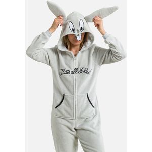 Zachte onesie Bugs Bunny BUGS BUNNY. Fleece tricot materiaal. Maten M. Grijs kleur