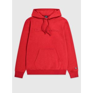 Hoodie met gecentreerd logo CHAMPION. Katoen materiaal. Maten S. Rood kleur