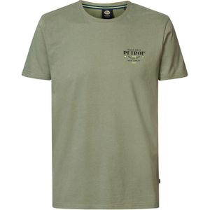 T-shirt met ronde hals en print PETROL INDUSTRIES. Katoen materiaal. Maten M. Groen kleur