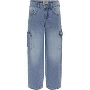 Wijde jeans KIDS ONLY. Katoen materiaal. Maten 8 jaar - 126 cm. Blauw kleur