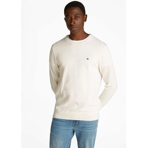 Trui met ronde hals in katoen TOMMY HILFIGER. Katoen materiaal. Maten M. Beige kleur