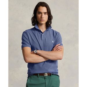 Polo Custom Slim Fit in piqué tricot POLO RALPH LAUREN. Katoen materiaal. Maten L. Blauw kleur