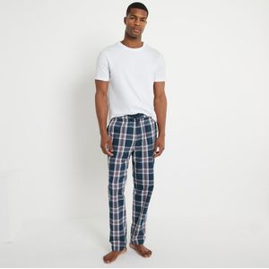 Geruite pyjamabroek LA REDOUTE COLLECTIONS. Katoen materiaal. Maten XL. Blauw kleur