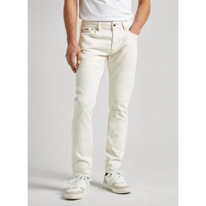 Tapered jeans PEPE JEANS. Katoen materiaal. Maten Maat 32 (US) - Lengte 32. Wit kleur