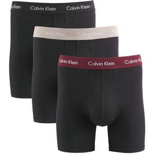 Set van 3 lange boxershorts CALVIN KLEIN UNDERWEAR. Katoen materiaal. Maten XS. Zwart kleur