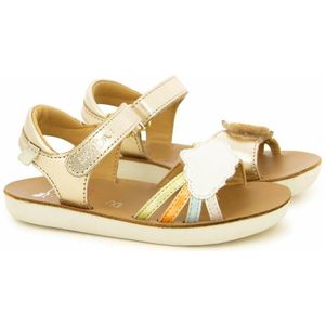 Sandalen Goa Multi SHOO POM. Leer materiaal. Maten 25. Goudkleur kleur