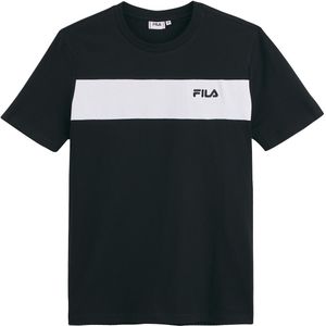 T-shirt met korte mouwen en blok FILA. Katoen materiaal. Maten XXL. Zwart kleur