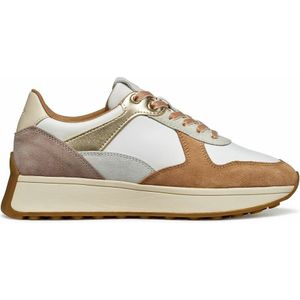 GEOX - Amabel - Sneakers - Wit/Abrikoos - Leer