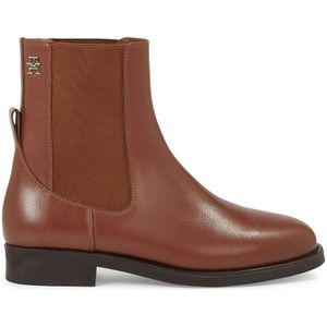 Hoge chelsea bottines in leer Elevated TOMMY HILFIGER. Leer materiaal. Maten 38. Kastanje kleur