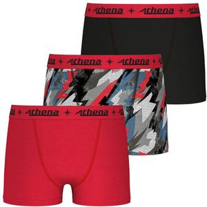 Set van 3 boxershorts ATHENA. Katoen materiaal. Maten 10 jaar - 138 cm. Zwart kleur