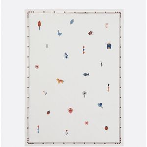 Tapijt voor kinderen van gerecycleerd katoen, Nalya LA REDOUTE INTERIEURS. Katoen materiaal. Maten 120 x 170 cm. Multicolor kleur