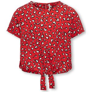 T-shirt met korte mouwen KIDS ONLY. Katoen materiaal. Maten 11 jaar - 144 cm. Rood kleur