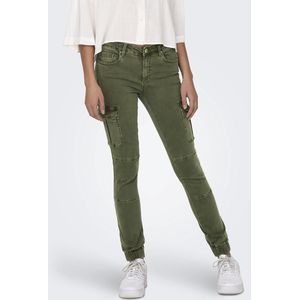 Cargo broek ONLY. Katoen materiaal. Maten 38 FR - 36 EU - Lengte 30. Groen kleur