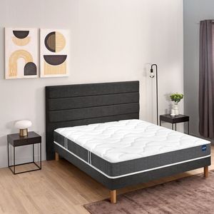 Set schuimmatras HR + bedbodem So Good 2 BULTEX. Massief hout materiaal. Maten 100 x 200 cm. Wit kleur