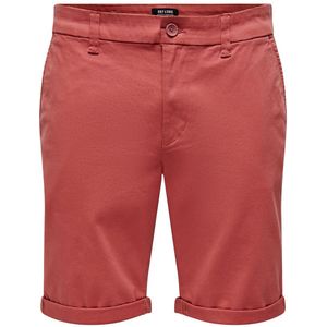 Chino short ONLY & SONS. Katoen materiaal. Maten XL. Roze kleur