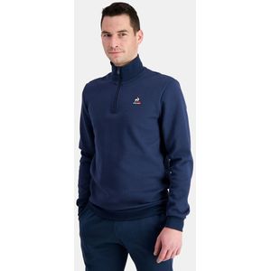 Sweater met halve rits en opstaande kraag Essentiel LE COQ SPORTIF. Katoen materiaal. Maten XS. Blauw kleur