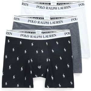 Set van 3 lange boxershorts POLO RALPH LAUREN. Katoen materiaal. Maten S. Zwart kleur