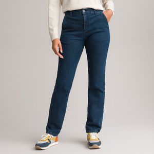 Comfort jeans in stretch denim, recht model ANNE WEYBURN. Denim materiaal. Maten 42 FR - 40 EU. Blauw kleur