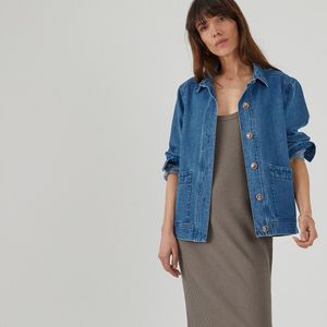 Los jacket in denim, Signature LEONY LA REDOUTE COLLECTIONS. Katoen materiaal. Maten L. Blauw kleur