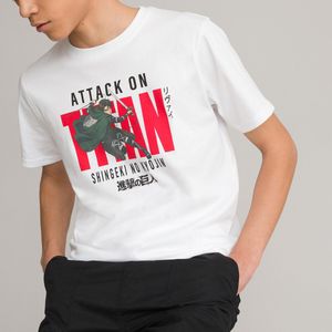 T-shirt met korte mouwen ATTAQUE DES TITANS. Katoen materiaal. Maten L. Wit kleur