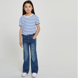 Bootcut jeans LA REDOUTE COLLECTIONS. Katoen materiaal. Maten 6 jaar - 114 cm. Blauw kleur