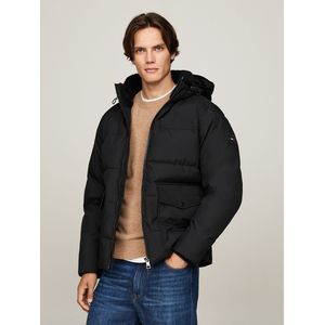 Korte parka, waterafstotend en isolerend TOMMY HILFIGER. Polyamide materiaal. Maten 3XL. Zwart kleur