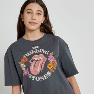 Cropped T-shirt Rolling Stones ROLLING STONES. Katoen materiaal. Maten S. Grijs kleur
