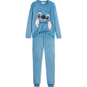 Pyjama Well soft Stitch STITCH. Fleece tricot materiaal. Maten 4 jaar - 102 cm. Blauw kleur