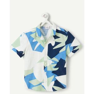 Bedrukt hemd met korte mouwen TAPE A L'OEIL. Katoen materiaal. Maten 8 jaar - 126 cm. Multicolor kleur