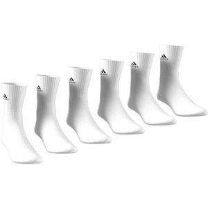 Set van 6 paar hoge sokken adidas Performance. Katoen materiaal. Maten L. Wit kleur