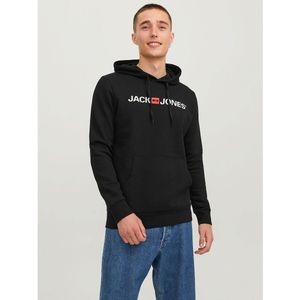 JACK & JONES ESSENTIALS Hoodie JJECORP met Logo Zwart